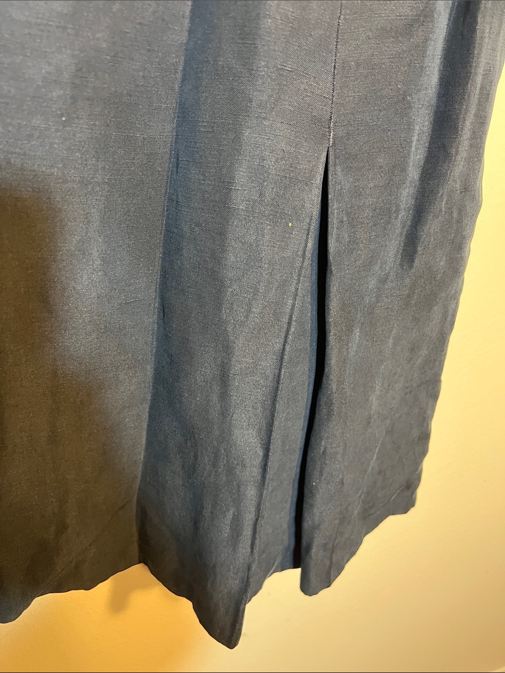 Vintage Oue Per Our Veste Navy Midi Dress with Multicolor Back Detail Size 4 S - Picture 3 of 6